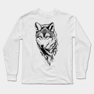 Wolf tattoo art Long Sleeve T-Shirt